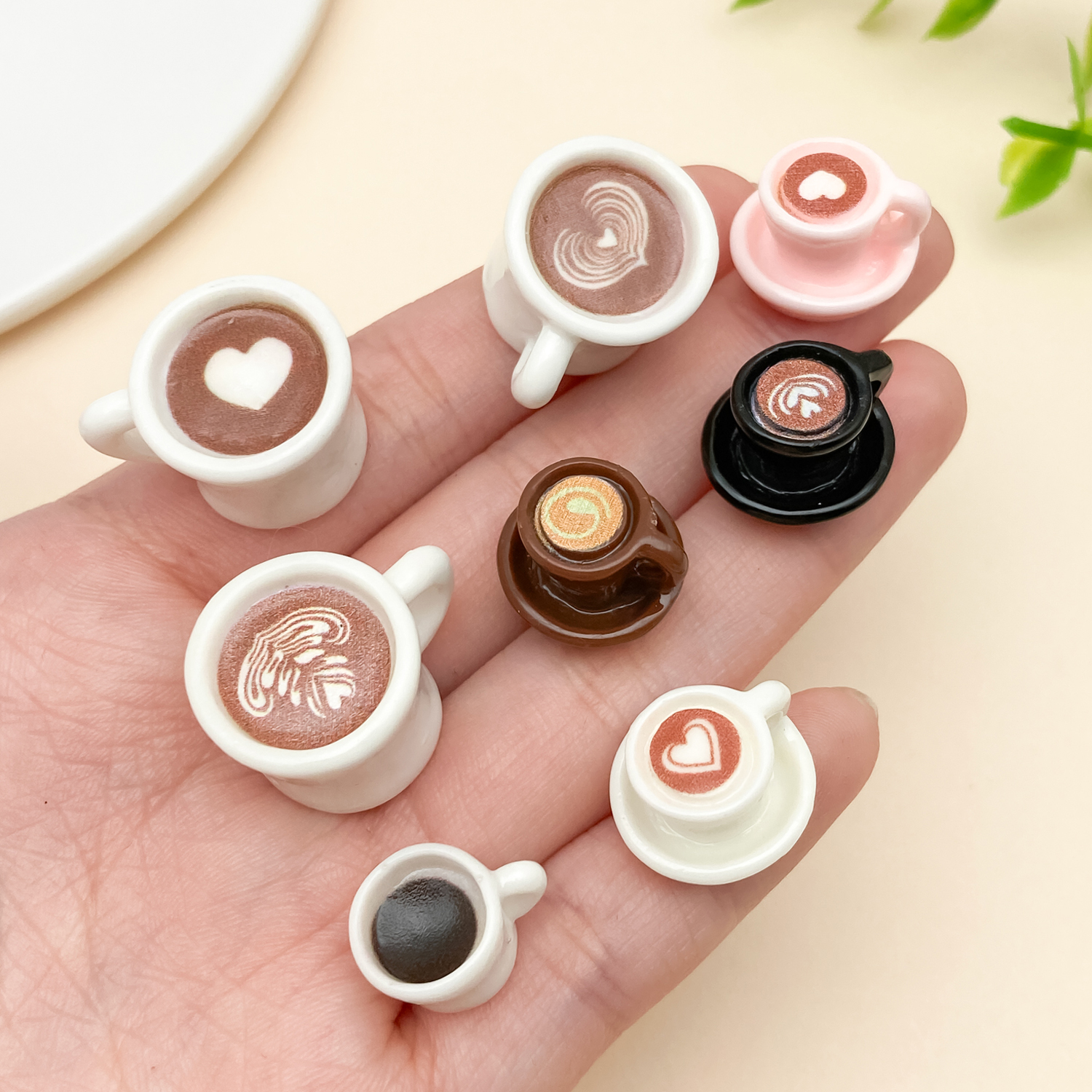10/20pcs/lot Cute Latte Art Co – обзор и цена Resin Art Necklace