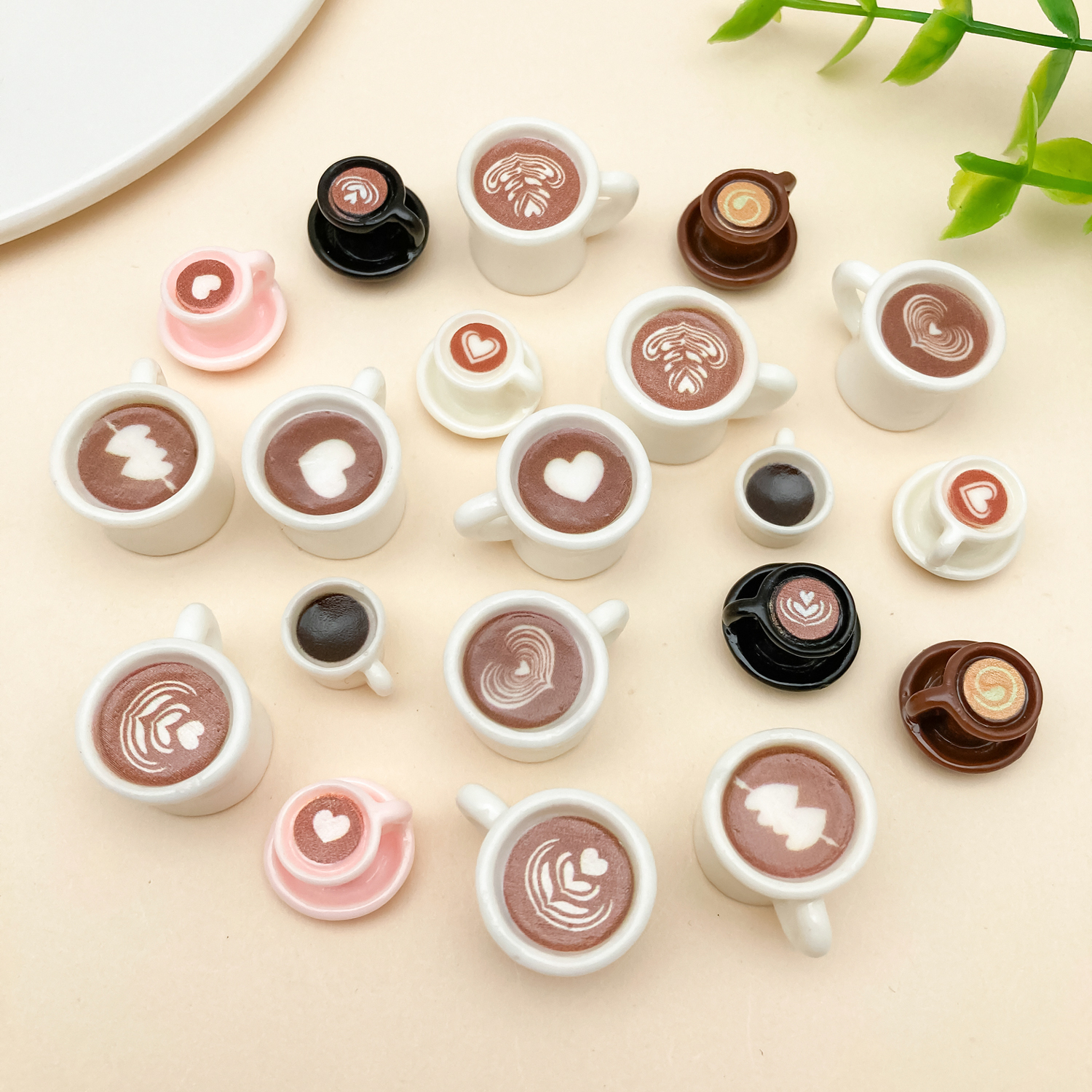 10/20pcs/lot Cute Latte Art Co – обзор и цена Resin Art Necklace