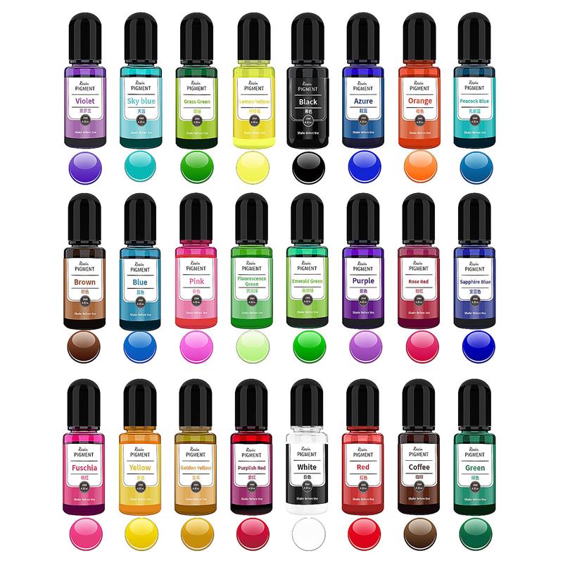 24 Color 10ml/Bottle Epoxy Res – обзор и цена Resin Pigment Alcohol Ink