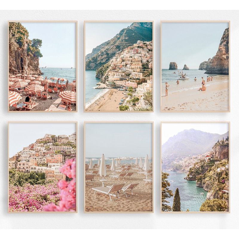 Amalfi Coast Landscape Poster  – обзор и цена Resin Art Aesthetic