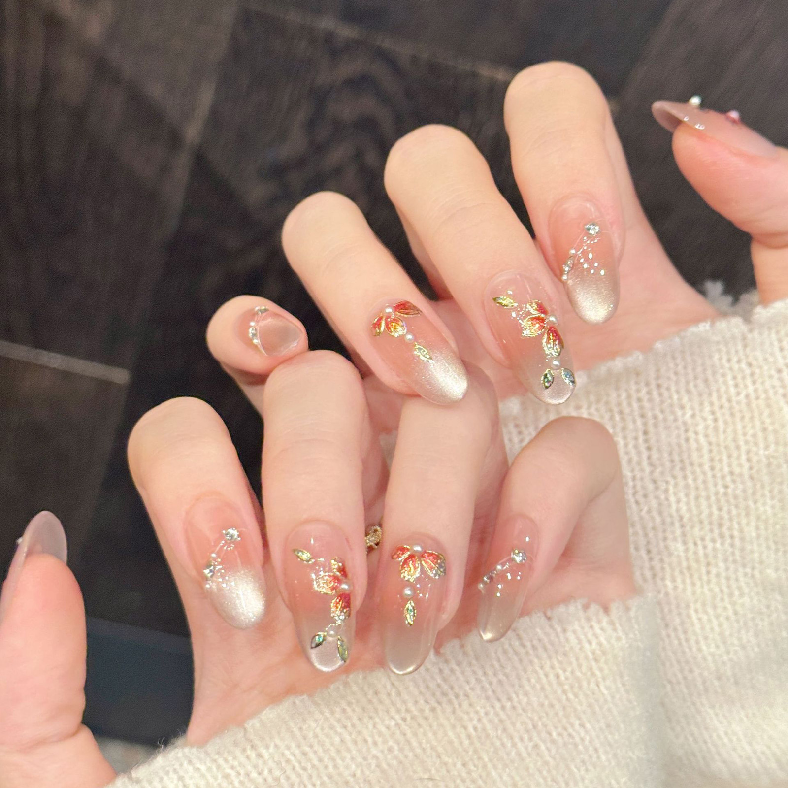 10pcs Handmade Fake Nails Pres – обзор и цена Resin Art Design