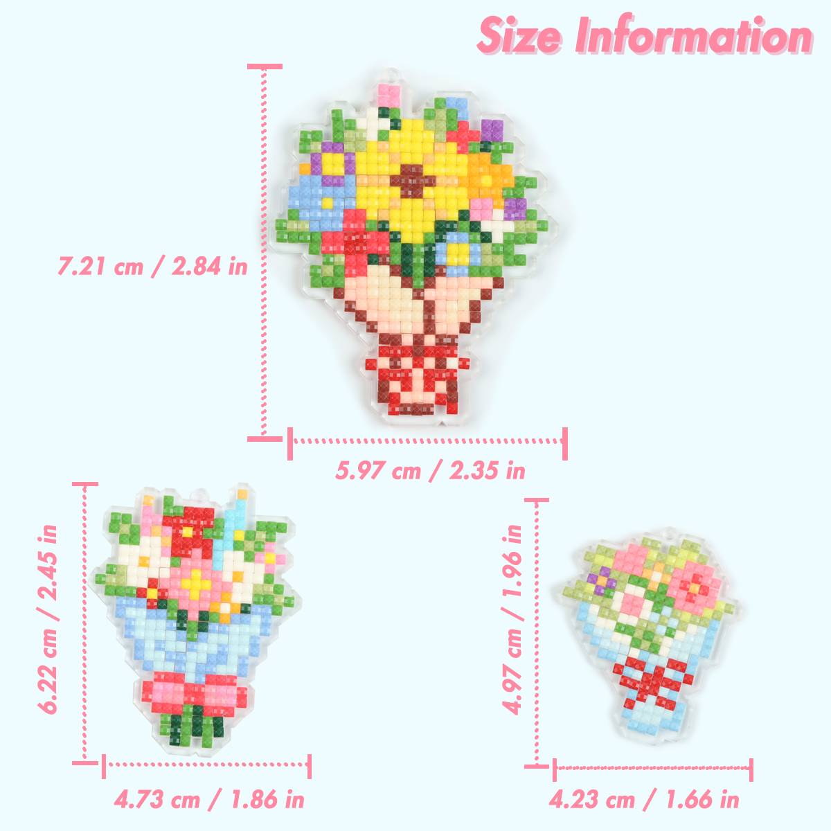 FOREVER YOUNG 3PCS Bouquet Acr – обзор и цена Resin Art Keychain