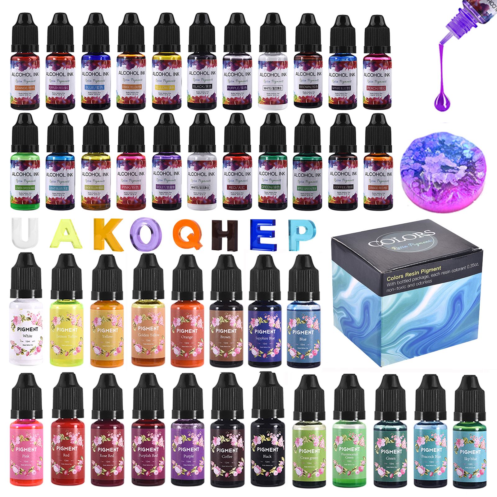 1 Set Resin Pigment Kit Art In – обзор и цена Resin Pigment Alcohol Ink