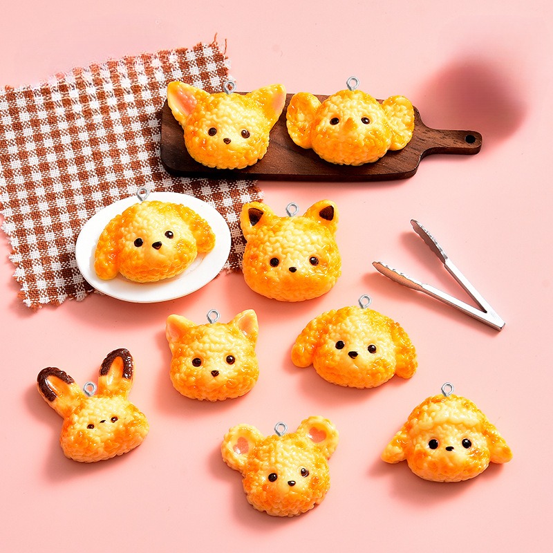 10Pcs Cartoon Biscuits Dog Res – обзор и цена Resin Art Necklace