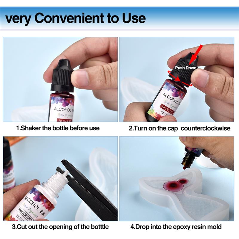 1 Set Epoxy Resin Pigment Kit  – обзор и цена Resin Pigment Alcohol Ink