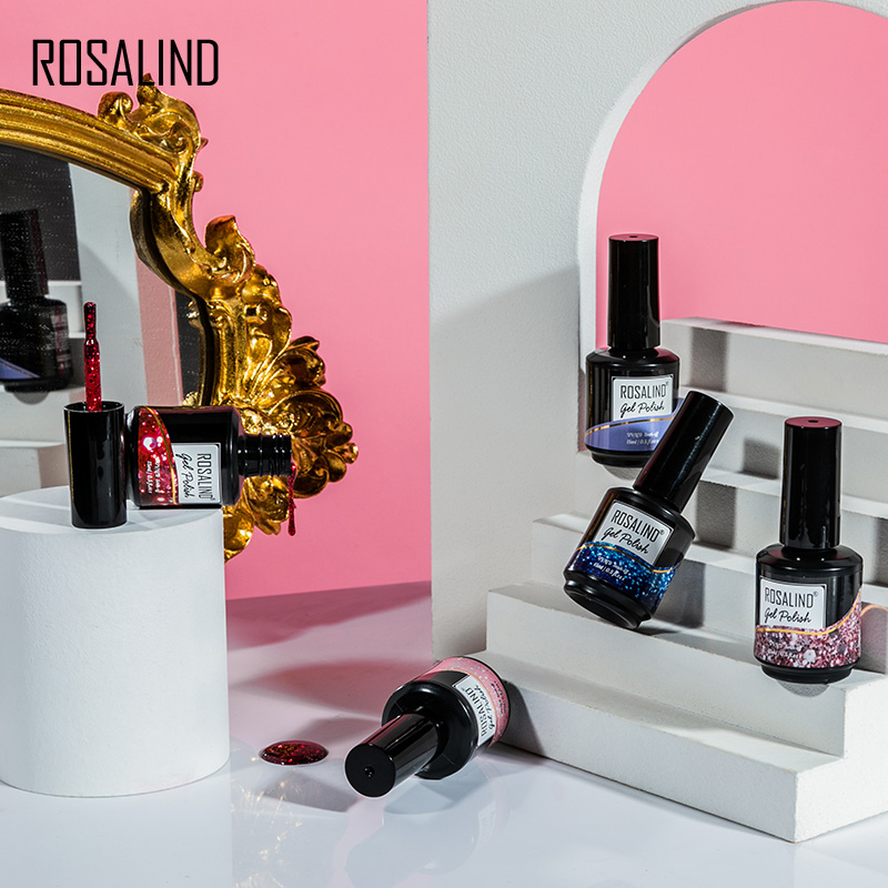 ROSALIND 15ML Glitter Nail Gel – обзор и цена Resin Art Varnish
